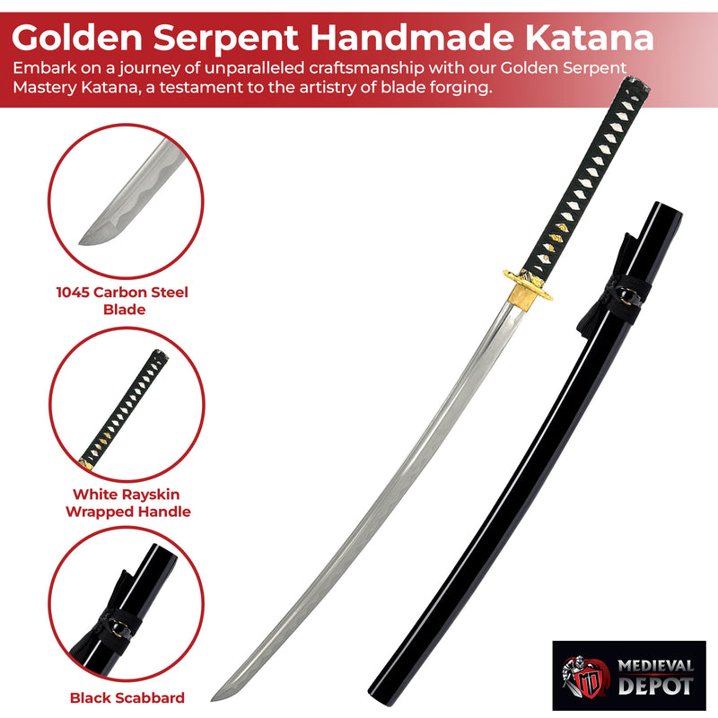 Golden Serpent Handmade Katana