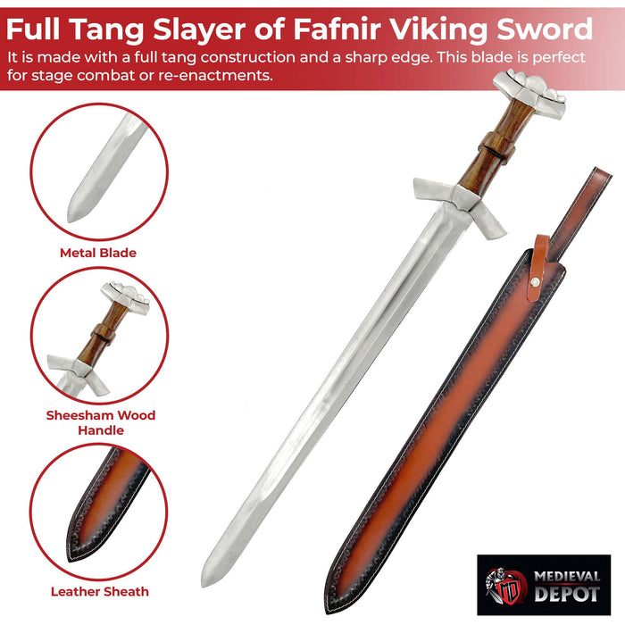 Gram Full Tang Slayer of Fafnir Viking Sword