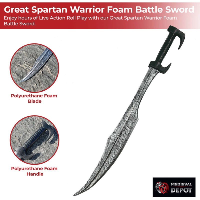 Greek Spartan Warrior Foam Battle Sword