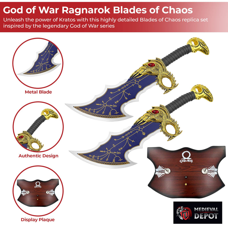 God of War Ragnarok Blades of Chaos Replica Set 