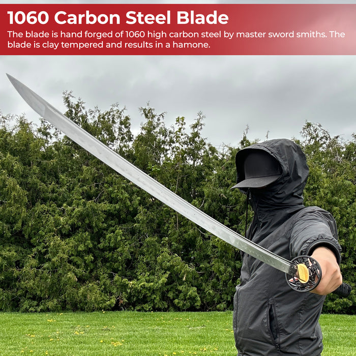 Hand forged 1060 carbon steel samurai sword