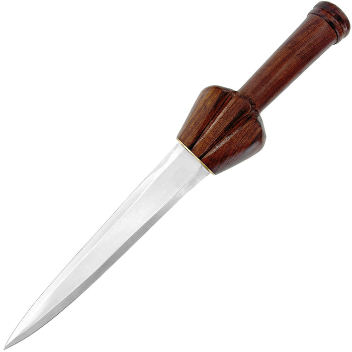 Hand Forged Medieval Style Bullock Dagger with Leather Sheath