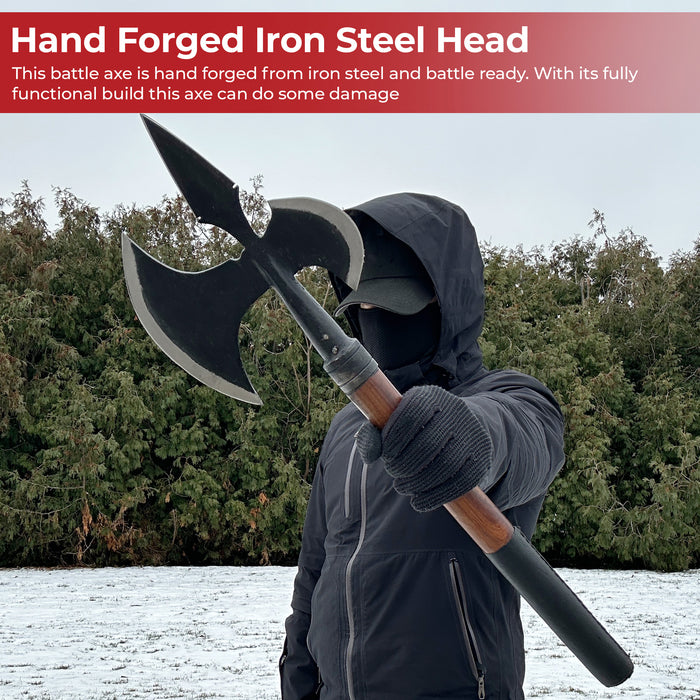 Hand Forged Viking Invasion Battle Axe