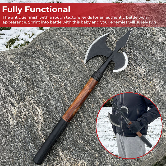 Hand Forged Viking Invasion Battle Axe