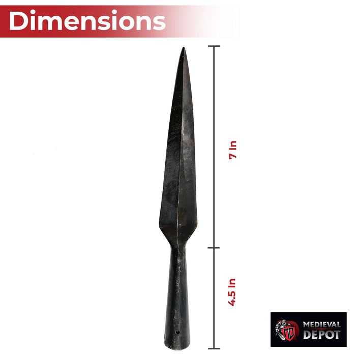 Hand Forged Viking Saga Iron Spear Head