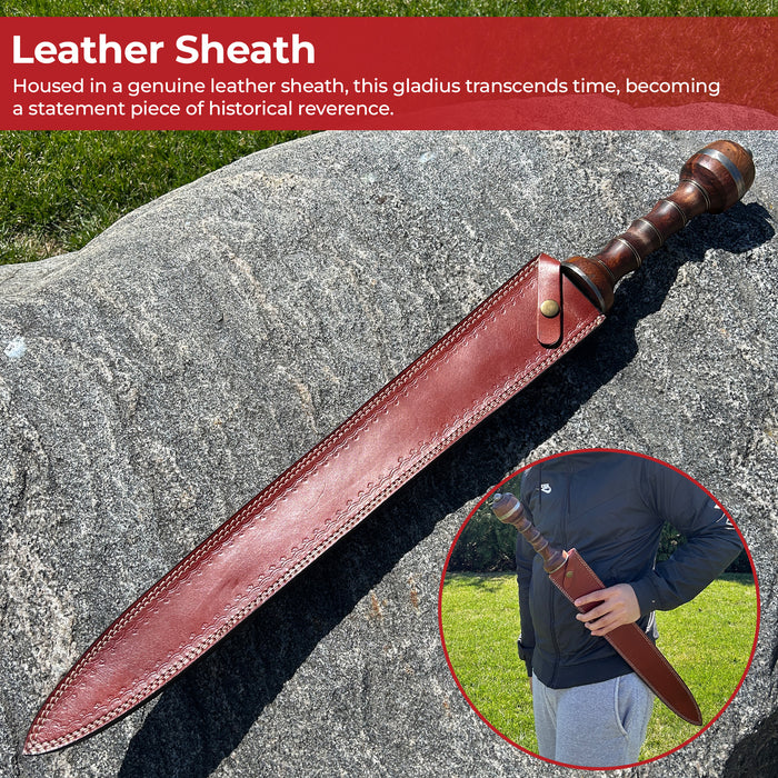 Handmade Damascus Steel Roman Gladius XV Legion Edition