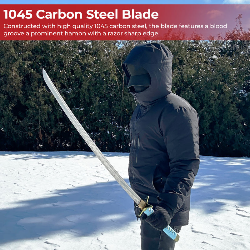Handmade Hyorinmaru Katana from Bleach Anime Captain Toshiro Hitsugaya's Sword