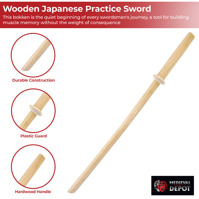 Handmade Wooden Daito Japanese Practice Sword