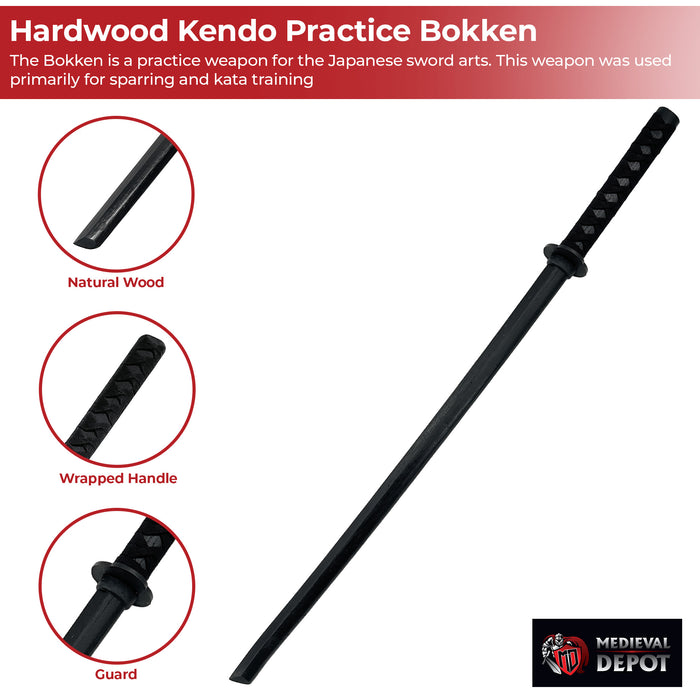 Hardwood Kendo Practice Bokken
