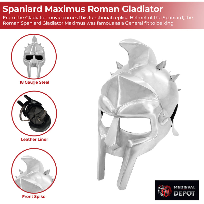 Helmet of the Spaniard Maximus Roman Gladiator