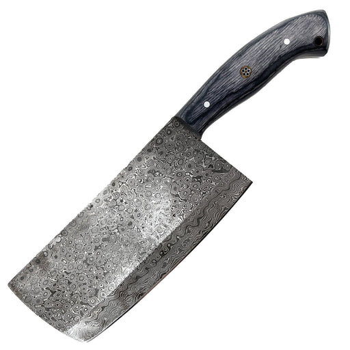 Hannibal Raindrop Damascus Steel Cleaver