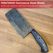 Hannibal Raindrop Damascus Steel Cleaver