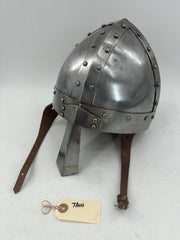 Viking Nasal Helmet – 18 Gauge Spangenhelm with Leather Liner