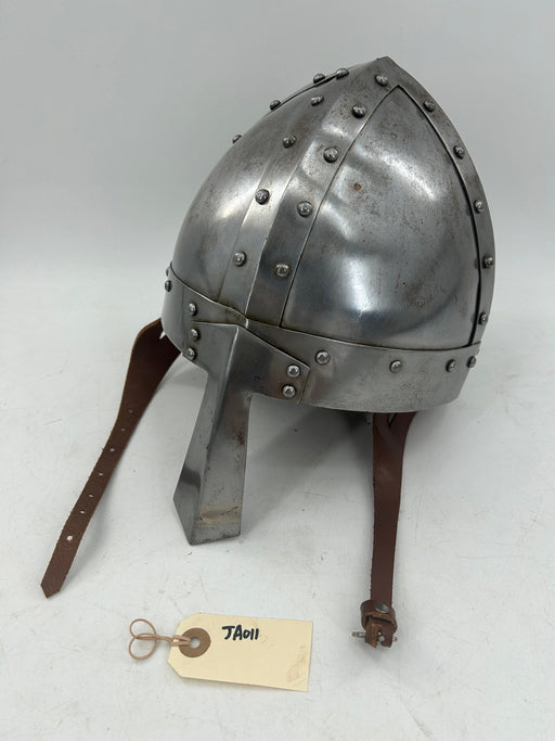 Viking Nasal Helmet – 18 Gauge Spangenhelm with Leather Liner