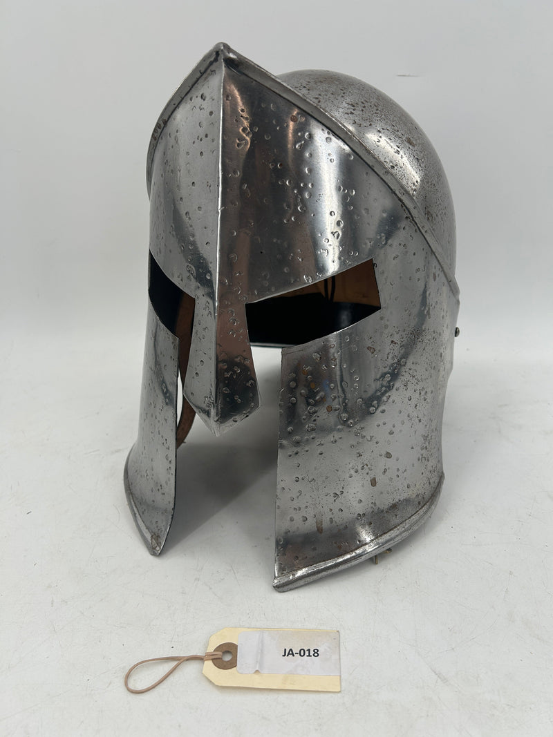 Corinthian Style Combat Helmet – 18 Gauge Steel with Leather Liner
