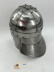 Sutton Hoo Style Helmet – 18 Gauge Steel with Brass Accents