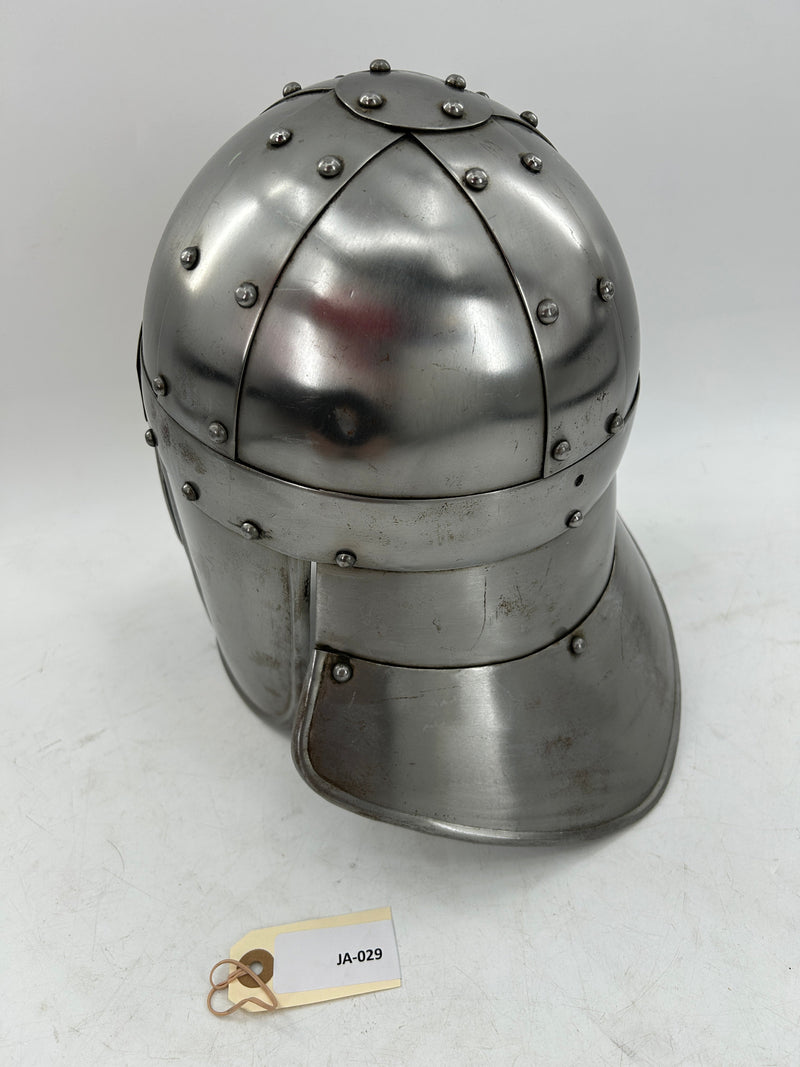 Sutton Hoo Style Helmet – 18 Gauge Steel with Brass Accents