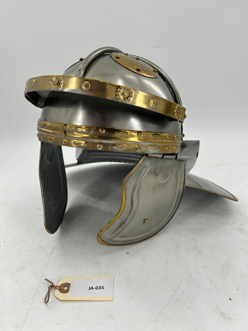 Roman Imperial Gallic Helmet – 18 Gauge Steel with Brass Accents