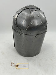 Crusader Sugarloaf Helmet – 16 Gauge Steel with Cross-Perforated Faceplate