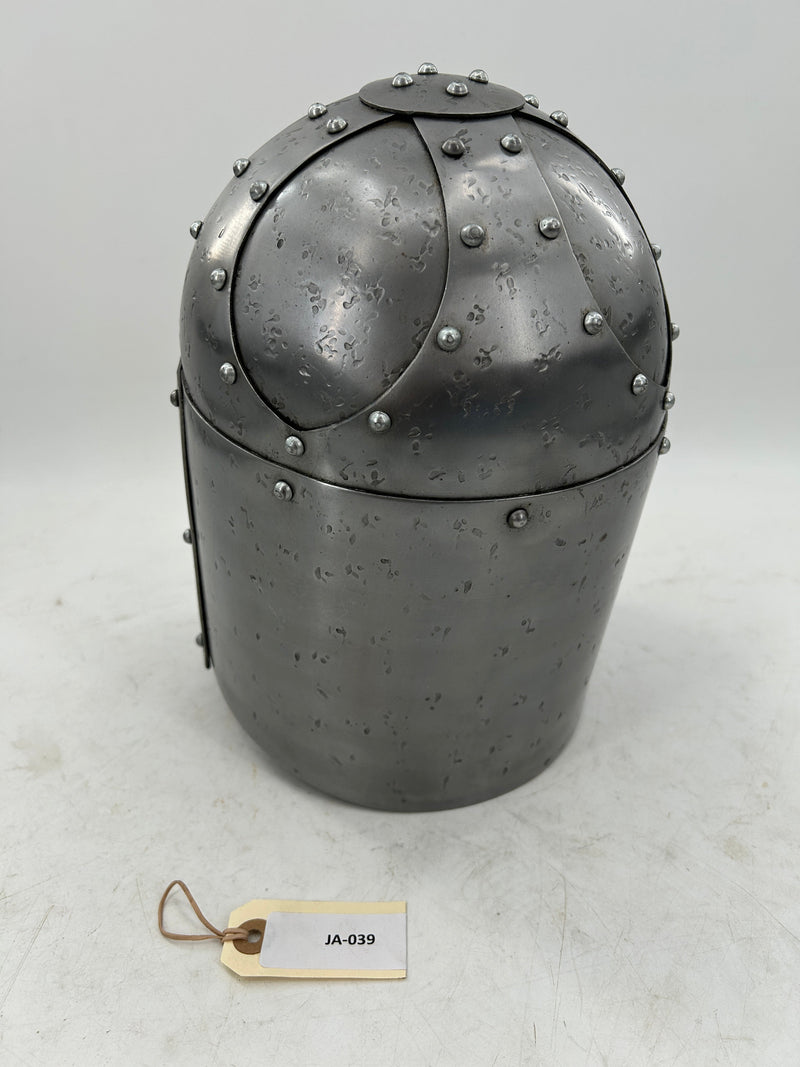 Crusader Sugarloaf Helmet – 16 Gauge Steel with Cross-Perforated Faceplate