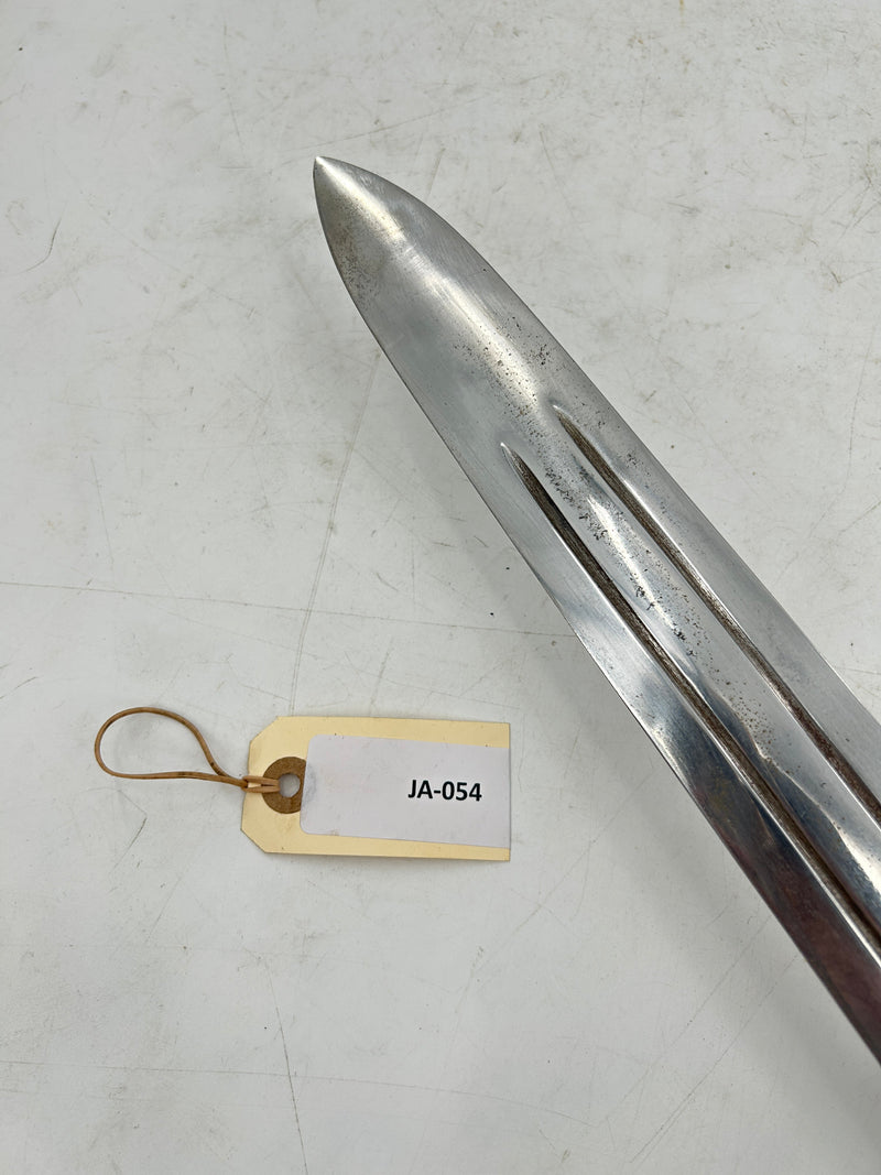Templar-Style Dagger – Carbon Steel Blade with Octagonal Cross Pommel and Leather Scabbard