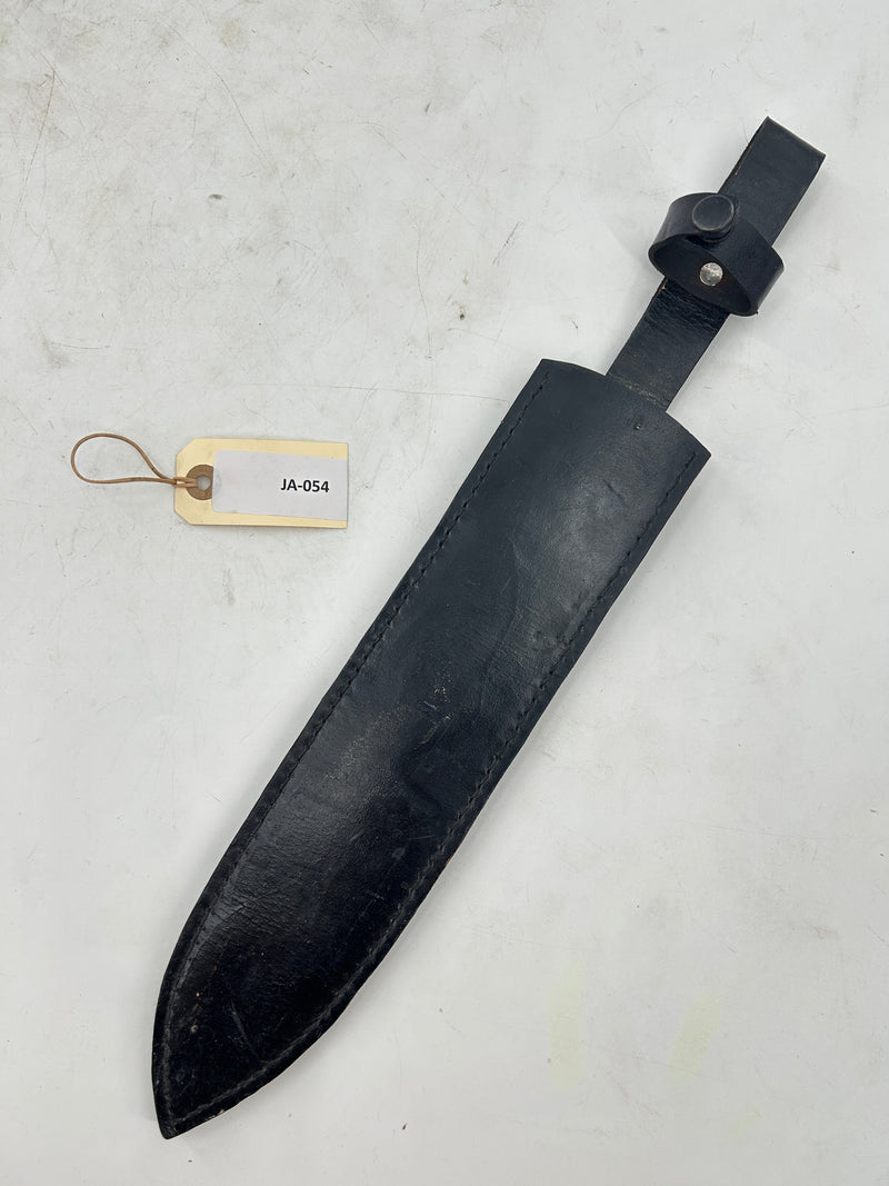 Templar-Style Dagger – Carbon Steel Blade with Octagonal Cross Pommel and Leather Scabbard