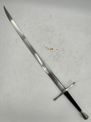 Ronin Katana Medieval Two-Handed Saber – Carbon Steel Blade with Leather Scabbard and Belt