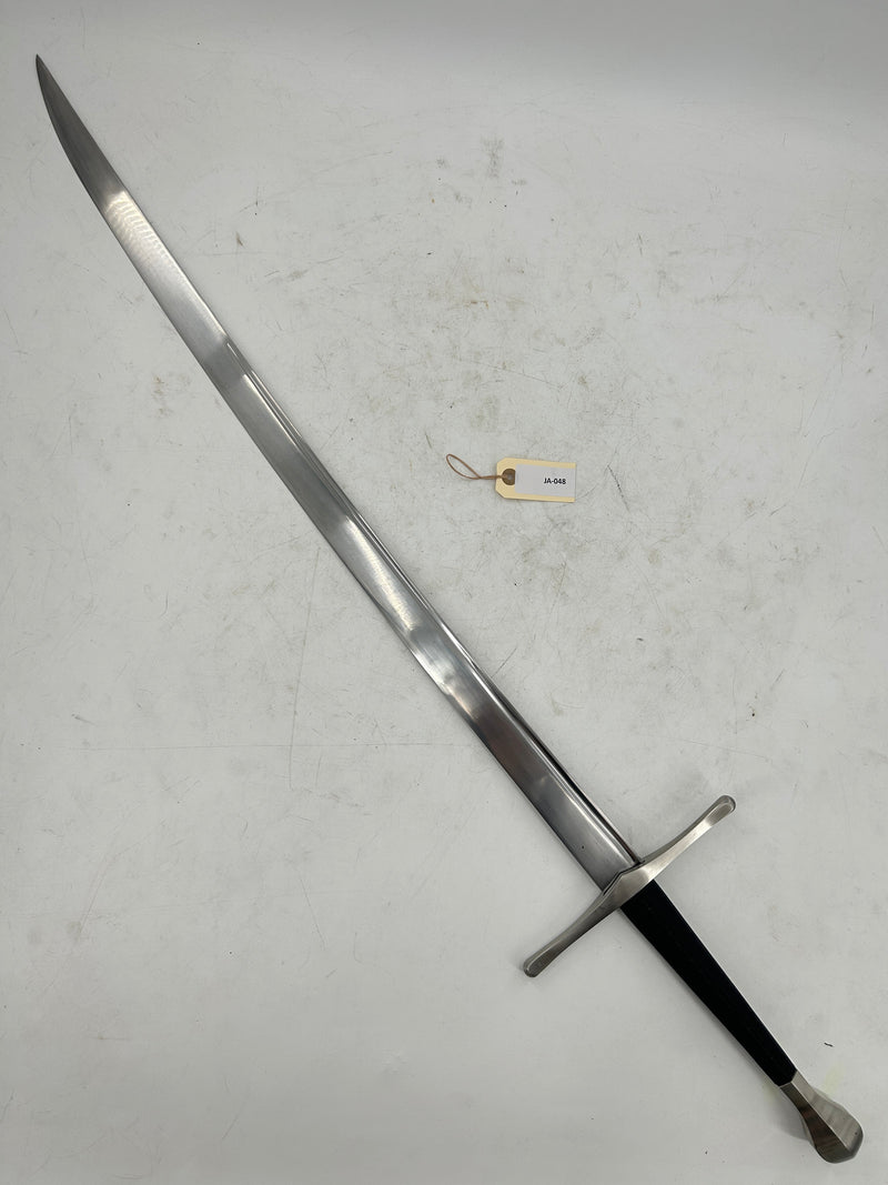 Ronin Katana Medieval Two-Handed Saber – Carbon Steel Blade with Leather Scabbard and Belt