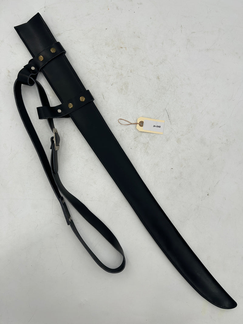 Ronin Katana Medieval Two-Handed Saber – Carbon Steel Blade with Leather Scabbard and Belt
