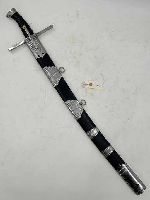 Cold Steel Hungarian Saber 1055 Carbon Steel Blade with Leather Scabbard