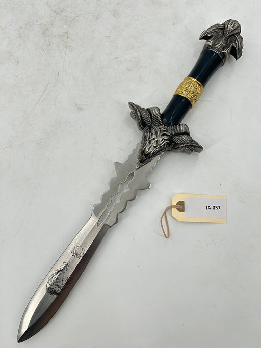 Fantasy Flamberge Dagger – Ram Skull Crossguard