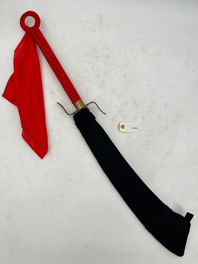 Chinese Dadao Sword – CAS Hanwei – Carbon Steel Blade with Brass Fittings and Red Cord Handle