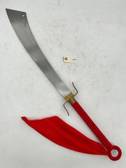 Chinese Dadao Sword – CAS Hanwei – Carbon Steel Blade with Brass Fittings and Red Cord Handle