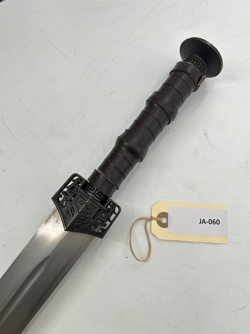 Han Dynasty-Style Chinese Jian Sword – Folded Carbon Steel Blade with Hardwood Scabbard