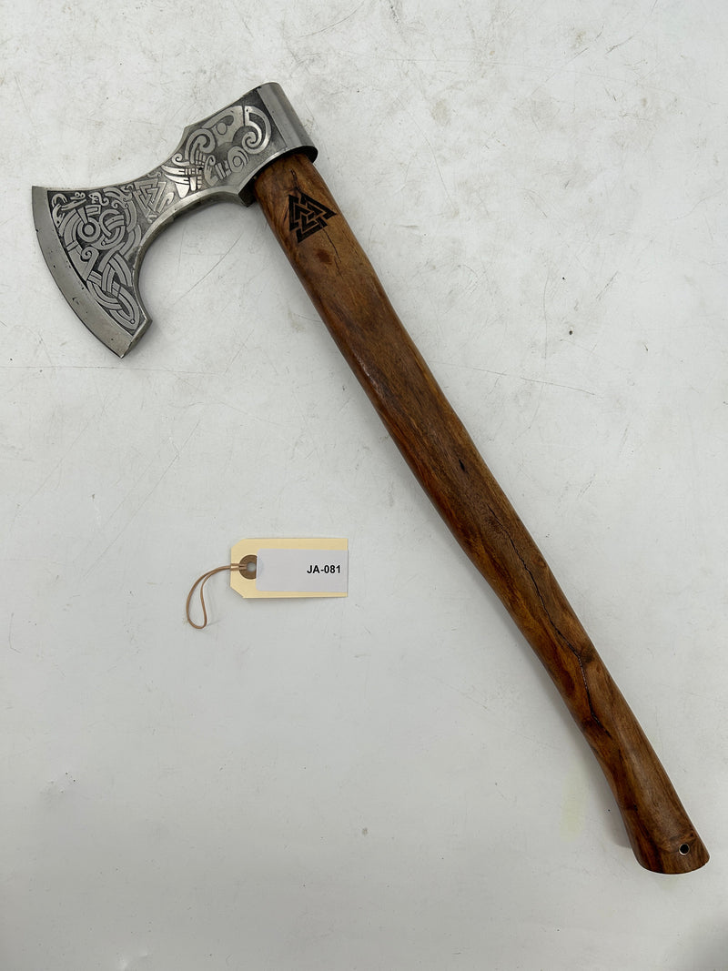Norse Seafaring Viking Axe – Carbon Steel Head with Rose Wood Handle