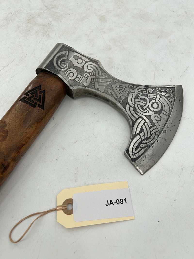 Norse Seafaring Viking Axe – Carbon Steel Head with Rose Wood Handle