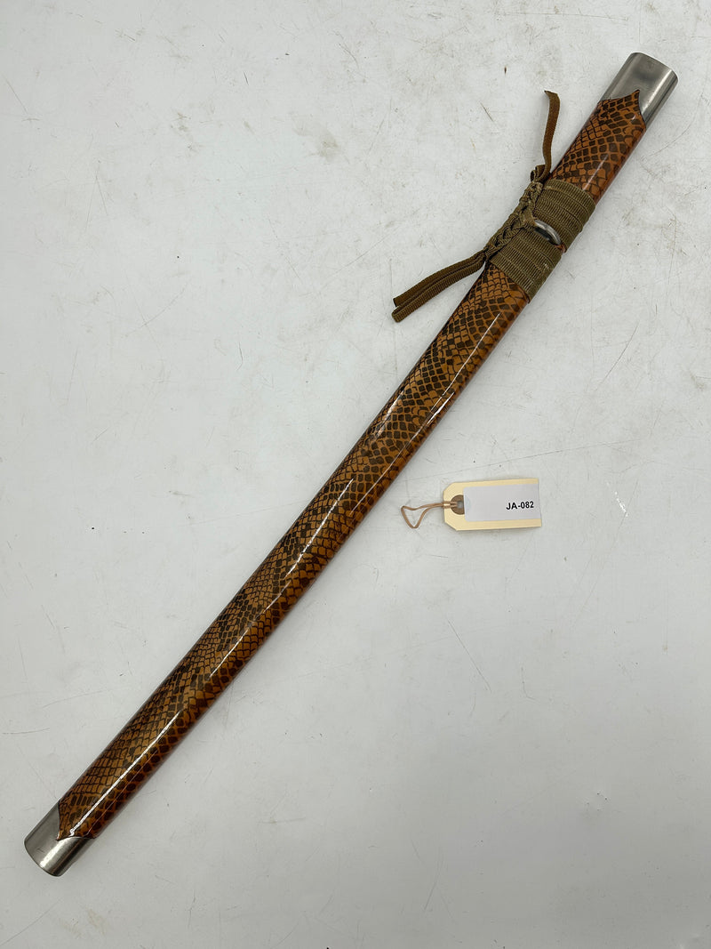 Dragon Katana – Patterned Blade with Dragon Pommel and Faux Snakeskin Scabbard