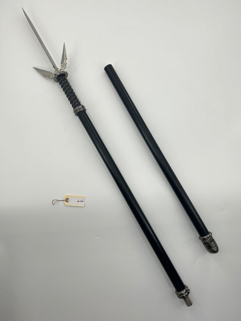 Overlord Spear – Triple-Bladed Battle Spear with Modular Staff