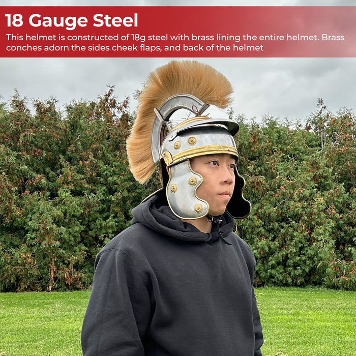 Imperial Roman Centurion Helmet with Blonde Plume