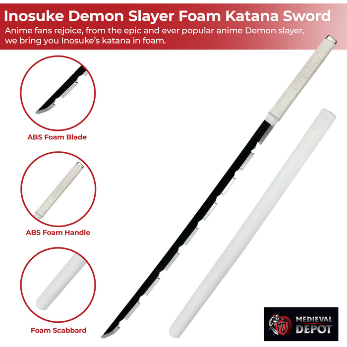 Inosuke Demon Slayer Foam Katana Sword With Scabbard