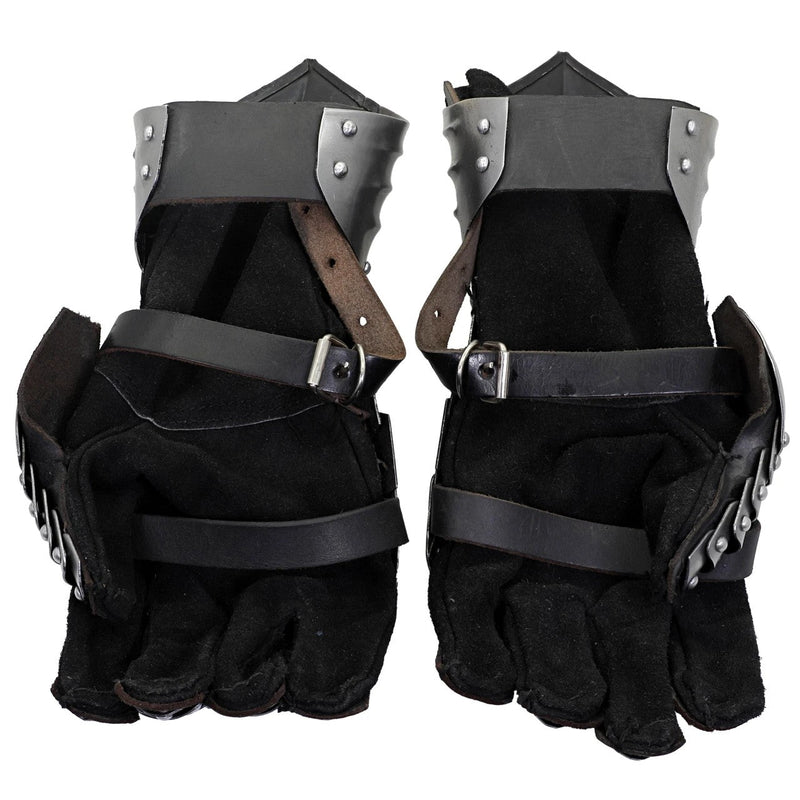 The Knight's Hand – Battle Ready Metal Gauntlet Armor with Suede Gloves