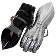 The Knight's Hand – Battle Ready Metal Gauntlet Armor with Suede Gloves