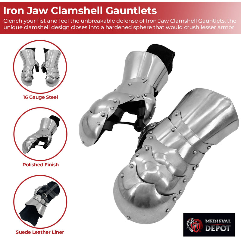 Iron Jaw Clamshell Gauntlets