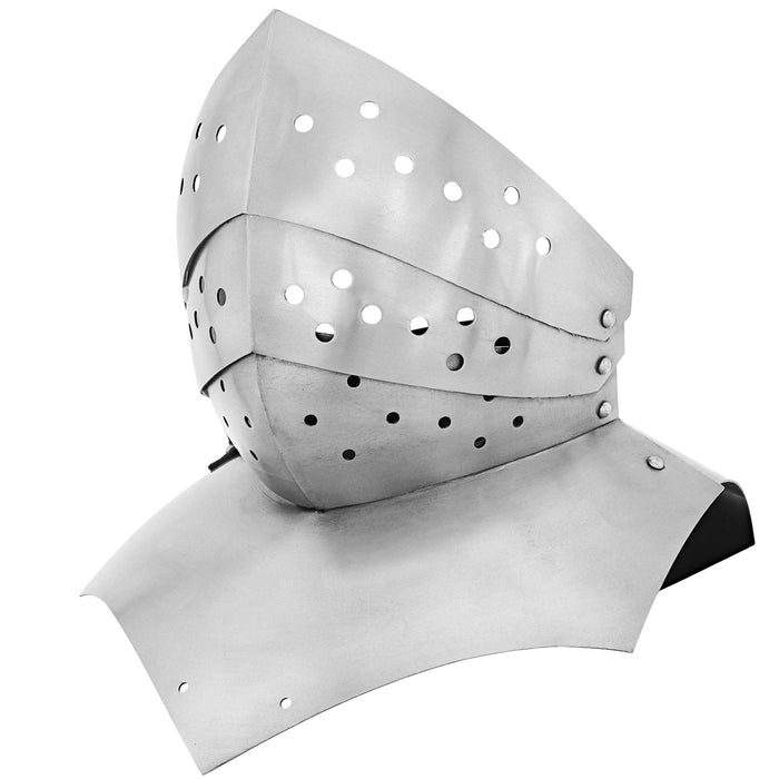 Ironclad Gothic Bevor with an Articulated Gorget