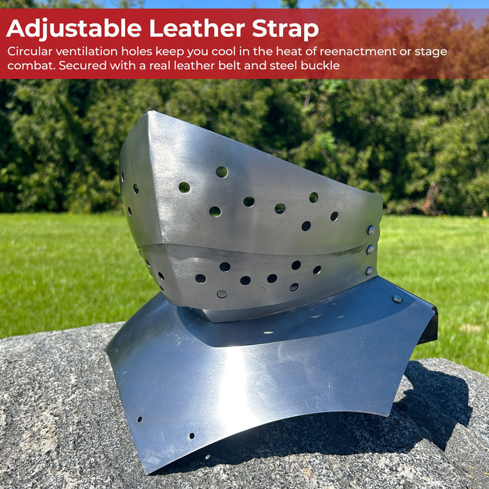 Ironclad Gothic Bevor with an Articulated Gorget