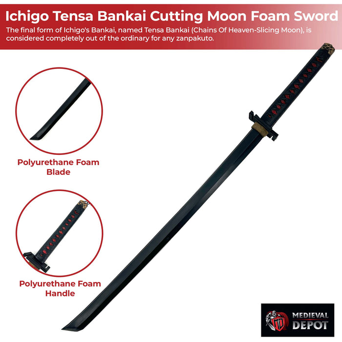 Japanese Anime Ichigo Tensa Bankai Cutting Moon Foam Sword