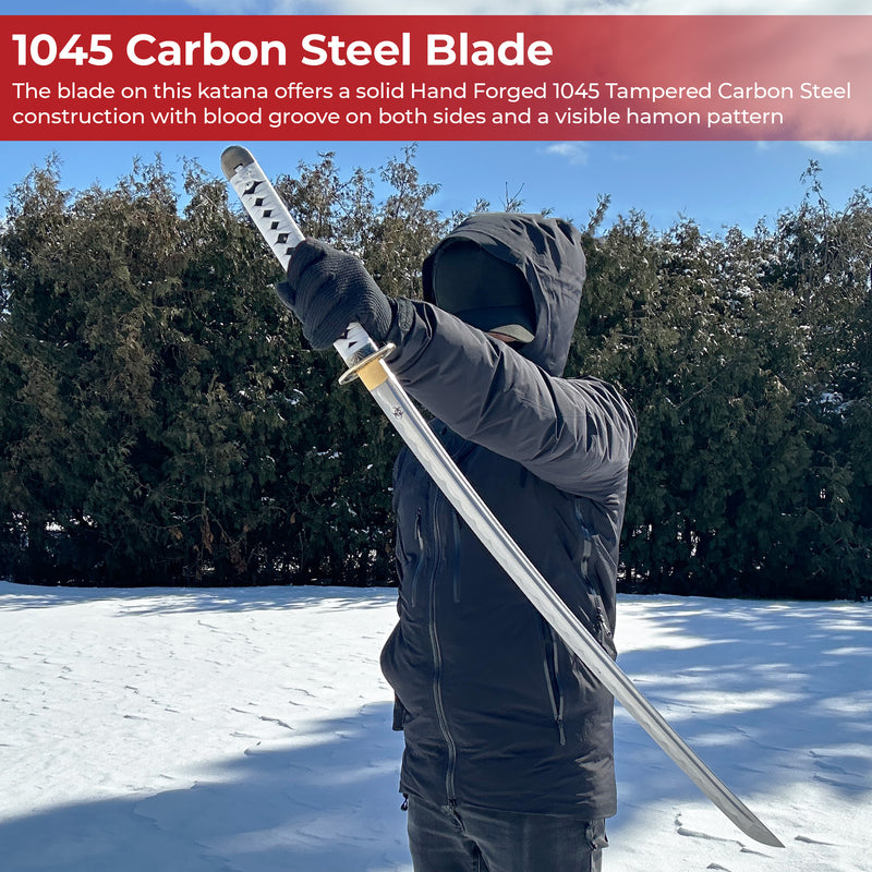 Japanese Hand Forged 1045 High Carbon Steel Katana Sword