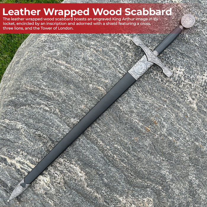 King Arthur Excalibur Replica Longsword - Silver