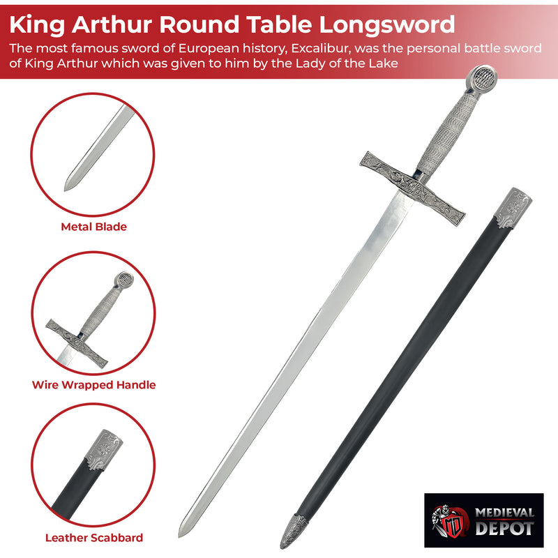 King Arthur Excalibur Round Table Longsword