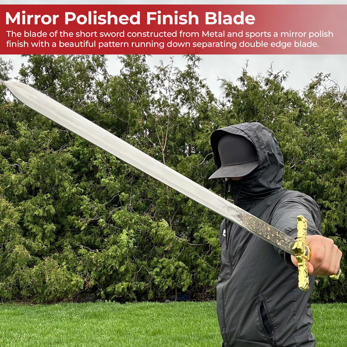 King Solomon Medieval Crusader Replica Short sword Black